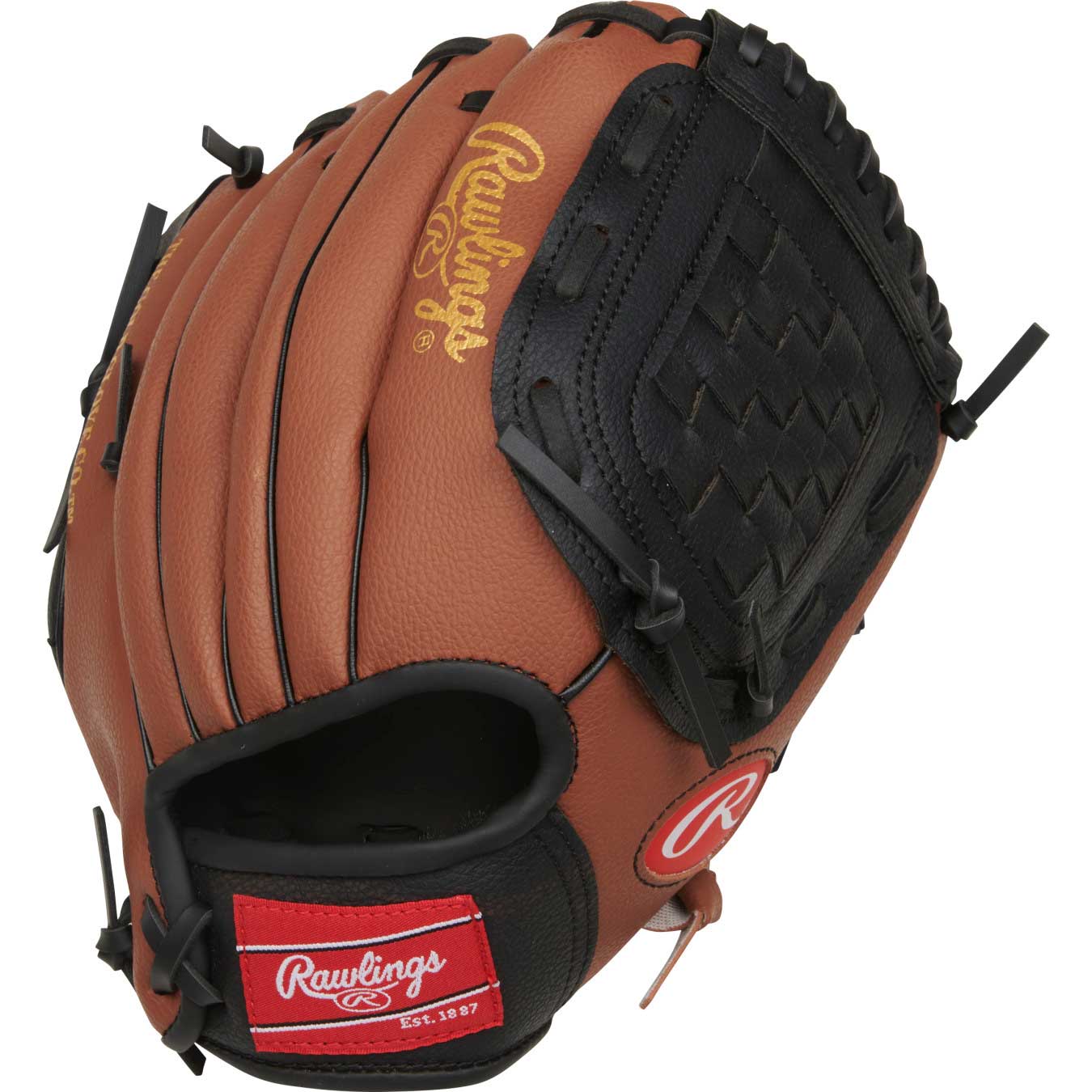 Rawlings Players Series Youth 10 1/2" Glove - Dark Tan/Black - RHT