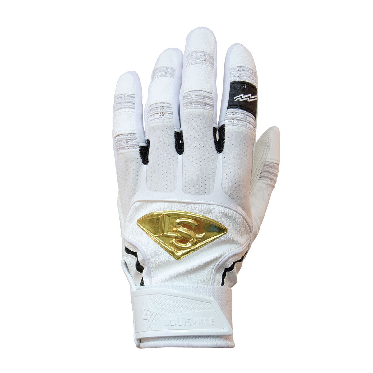 Louisville Prime Batting Gloves - White/Gold