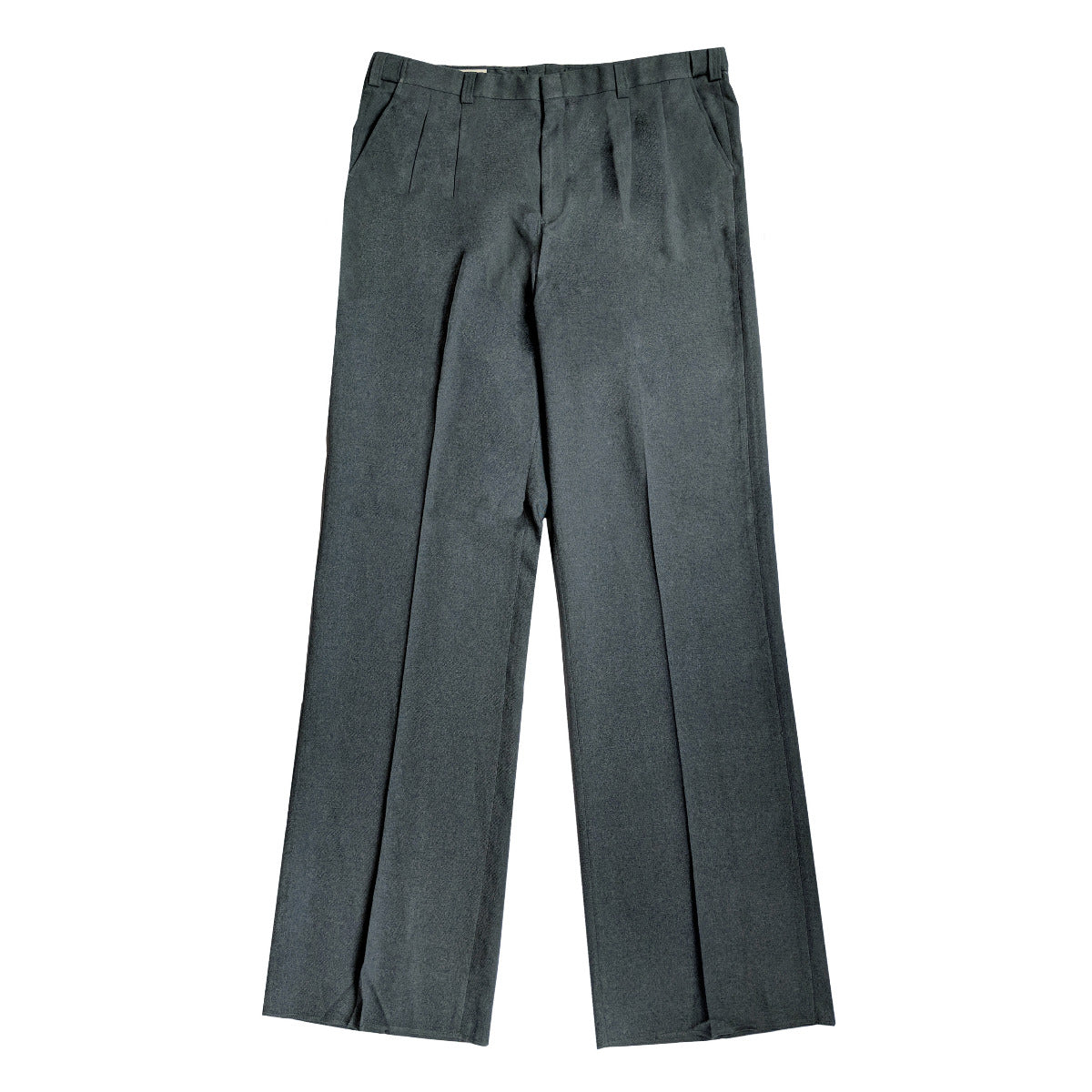 Smitty's Charcoal Grey Pleated Plate Pants w/ Expander Waist