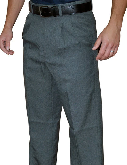 Smitty's Charcoal Grey Pleated Plate Pants w/ Expander Waist