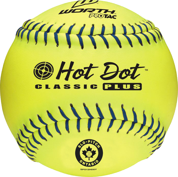 Worth SPO 12" Hot Dot Softballs - Dozen
