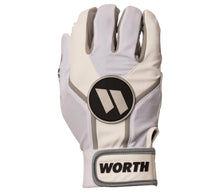 Worth Slo-Pitch Batting Gloves - White