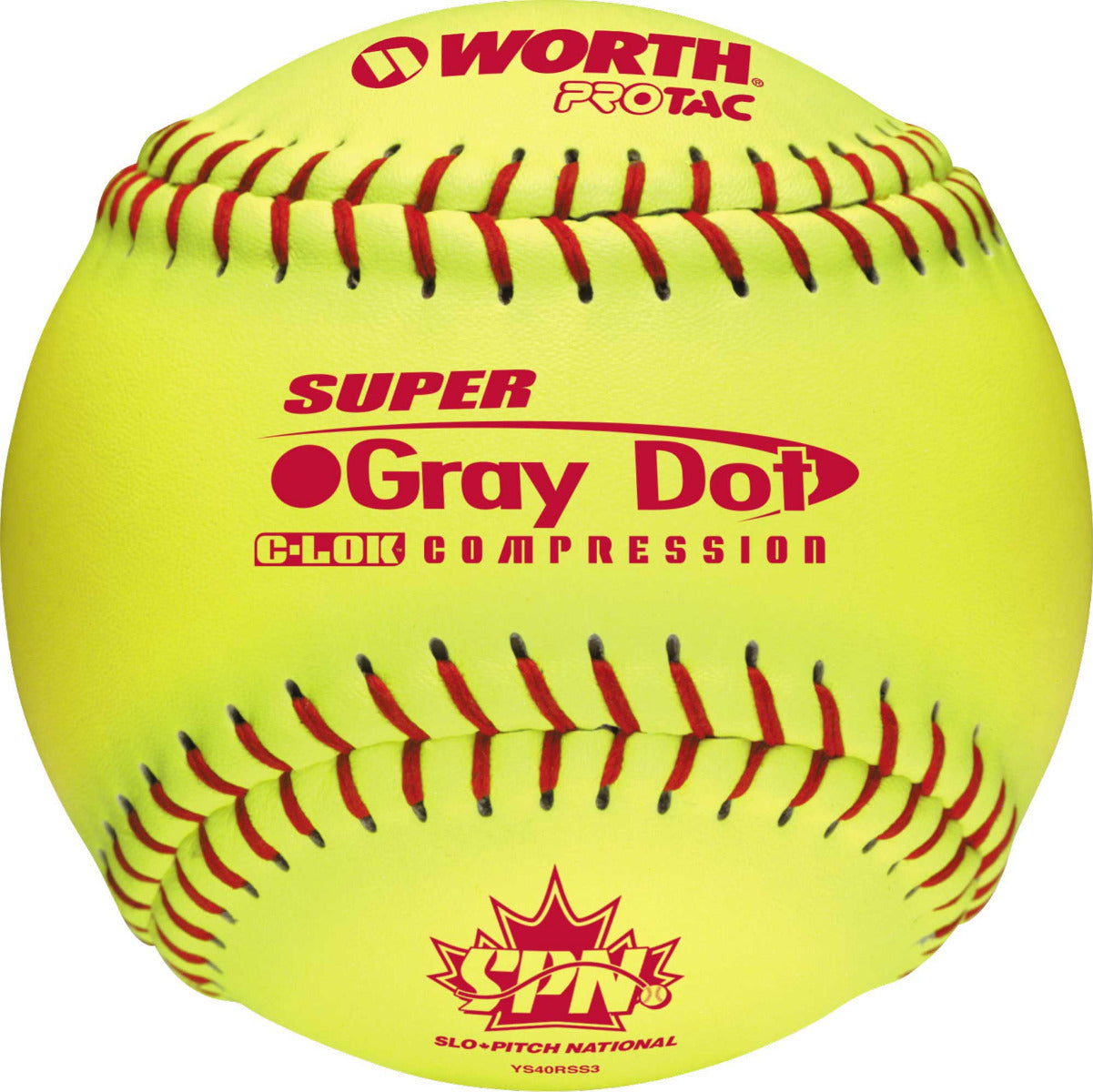 Worth SPN Grey Dot Softballs - Dozen